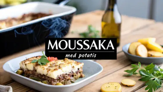 Moussaka med potatis som håller ihop och smakar bättre dagen efter